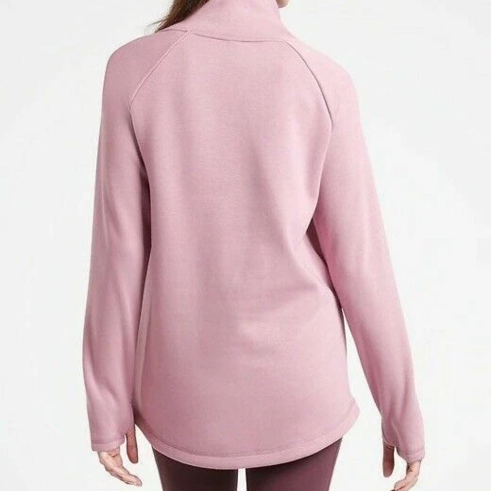 ATHLETA Cozy Karma Asym Pullover DOGWOOD Mauve Sweatshirt XS - Picture 3 of 6